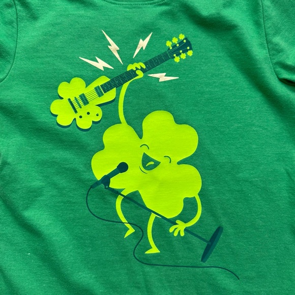 Cat & Jack Boys St Patrick Graphic T Shirt Green Shamrock & Roll Toddler Size 5T - Picture 5 of 5